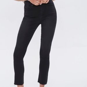 NWOT high rise black mom frayed jeans